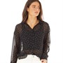 Brave Soul Womens Dotti Shirt Black/White