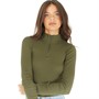 Brave Soul Womens Alexa Long Sleeve Top Khaki