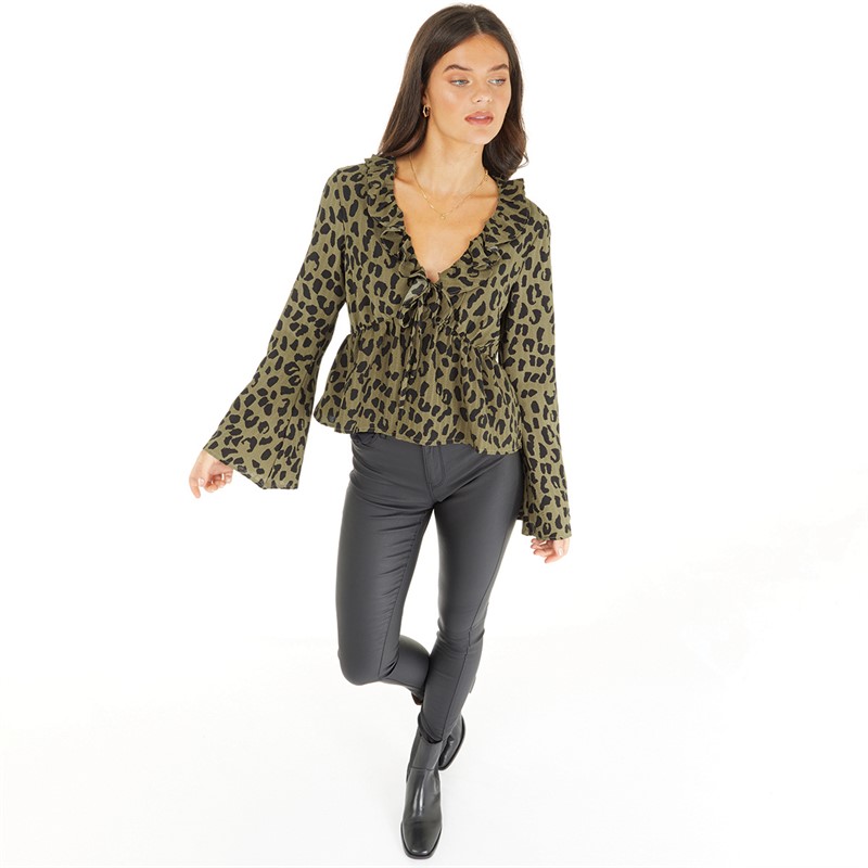 Brave Soul Womens Mindy Top Brown/Black