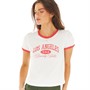 Brave Soul Womens Smash T-Shirt Cream/Red