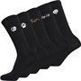 Brave Soul Womens Pup Five Pack Socks Black/Multi