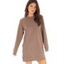Brave Soul Womens Arizona Sweat Dress Deep Taupe