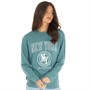 Brave Soul Womens Jackson Sweatshirt Sea Moss/White