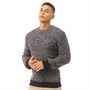 Brave Soul Pull à Col Ras-du-Cou Drew wear Homme Bleu Marine