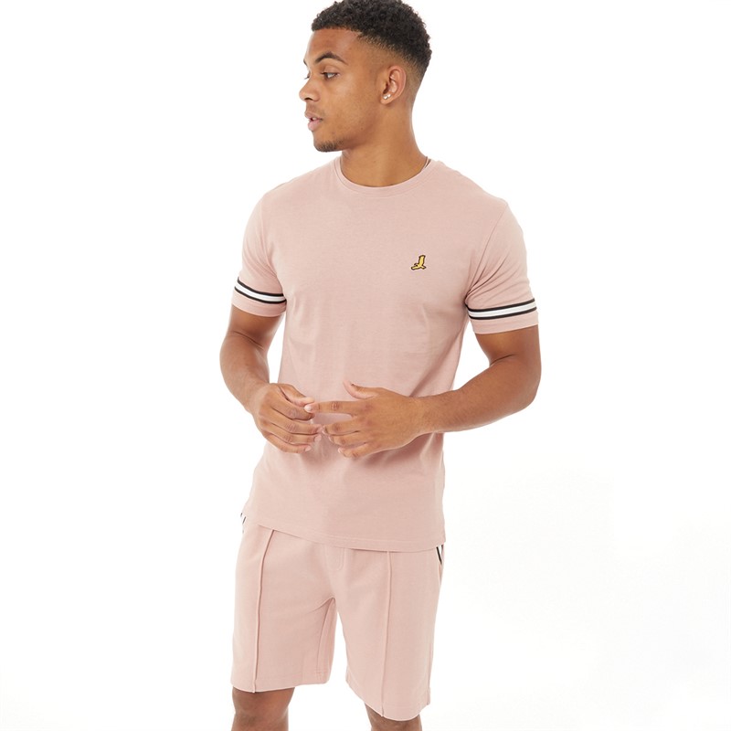 Brave Soul Mens Chadwick Co-Ord Dusky Pink