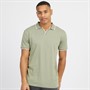 Brave Soul Mens Ferrat Polo Washed Sage/Optic White