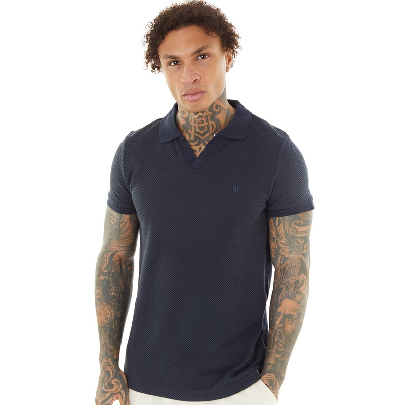 Brave Soul Mens Cadby Polo Navy