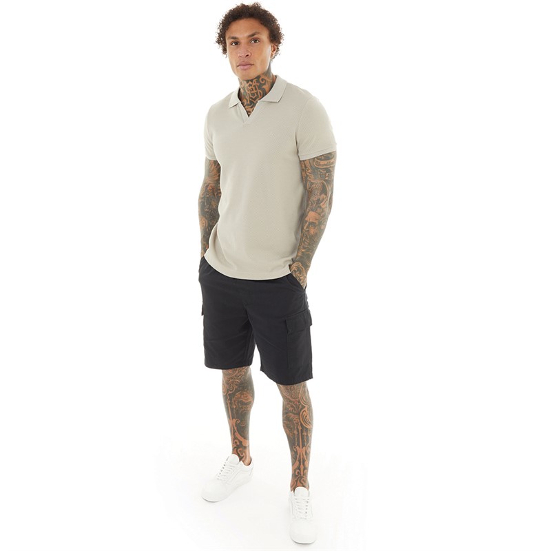 Brave Soul Mens Cadby Polo Light Sand