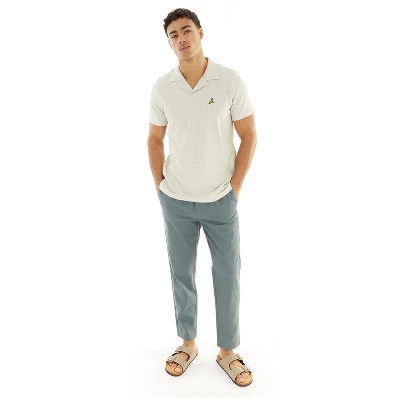 Brave Soul Mens Sonoma Waffle Polo Sand Waffle