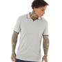 Brave Soul Mens Ferrat Polo Light Grey Marl/Navy