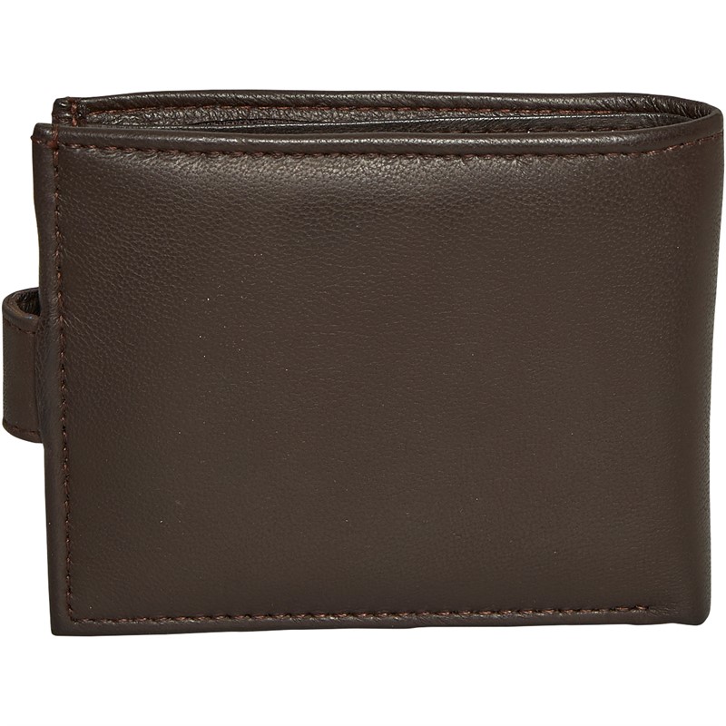 Brave Soul Mens PU Leather Wallet Brown