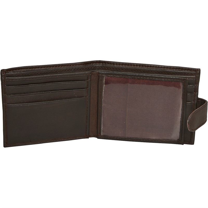 Brave Soul Mens PU Leather Wallet Brown