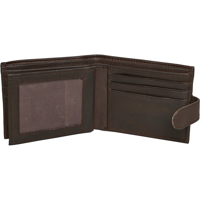 Brave Soul Mens PU Leather Wallet Brown