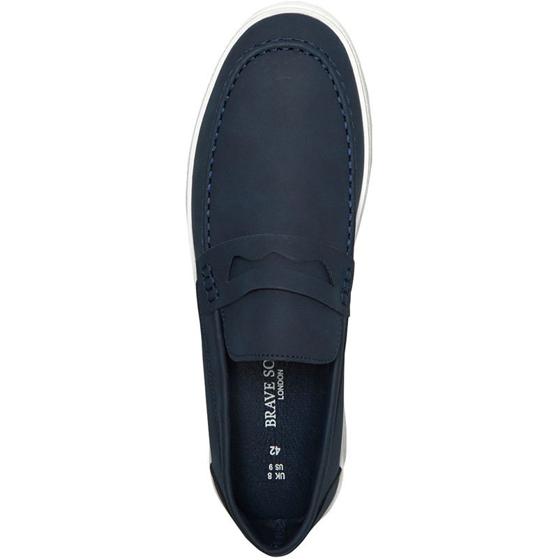 Brave Soul Mens Lisbon Loafers Navy