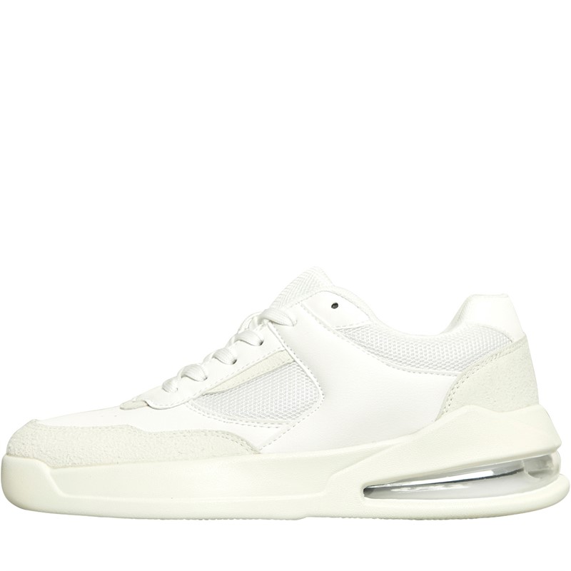 Brave Soul Mens Milan Trainers White Mono