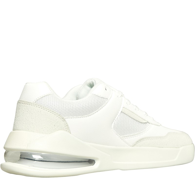 Brave Soul Mens Milan Trainers White Mono