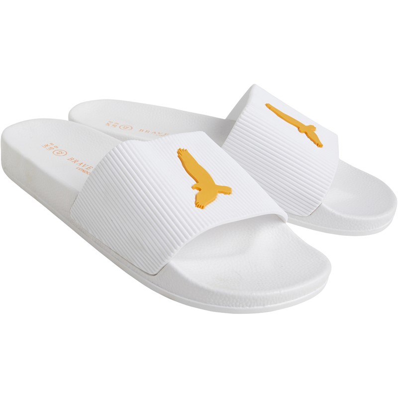 Brave Soul Mens Falcon Slides White/Gold