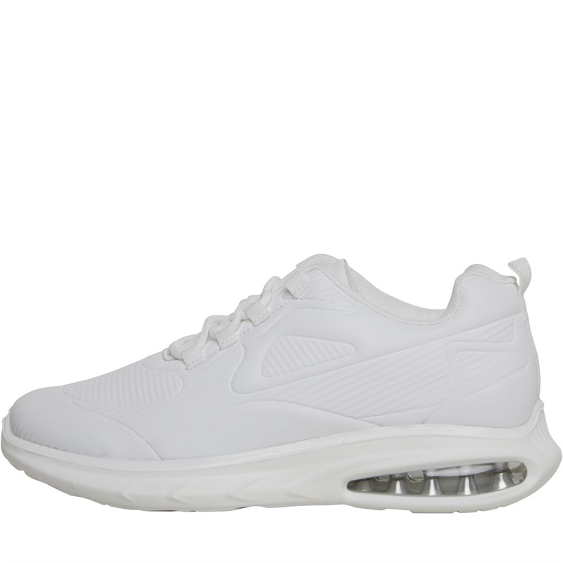 Brave Soul Mens League Bubble Trainers White Mono