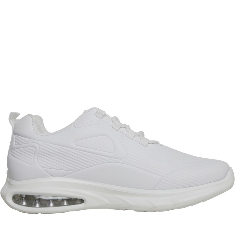 Brave Soul Mens League Bubble Trainers White Mono