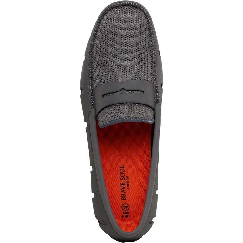 Brave Soul Mens Mount Loafers Grey