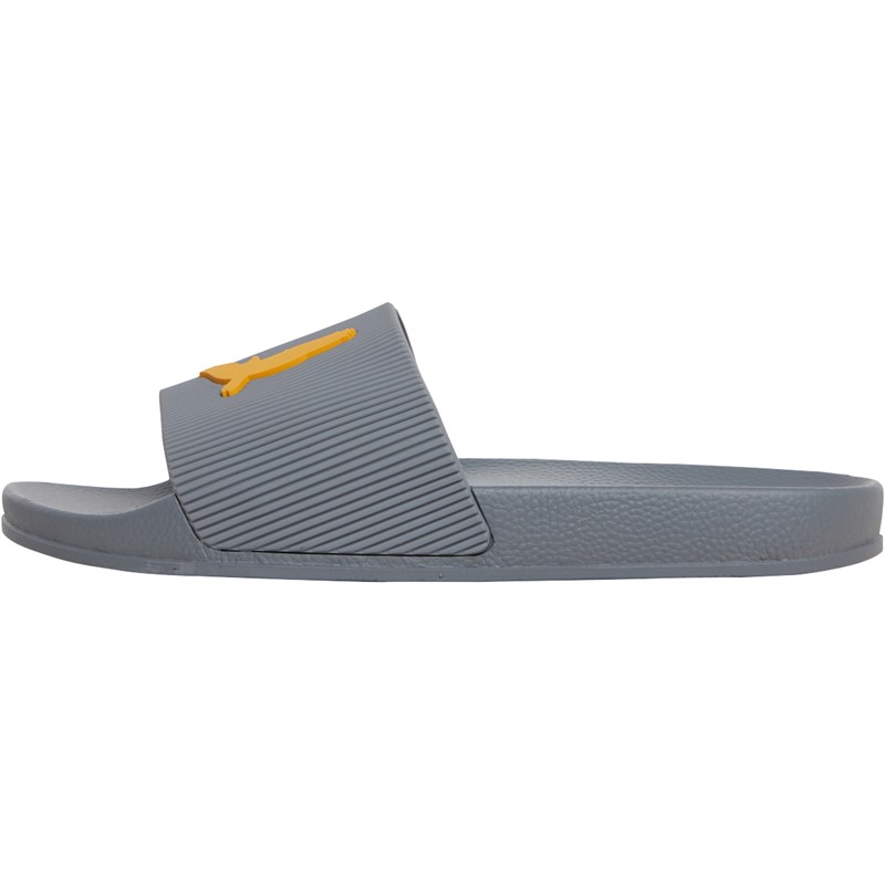 Brave Soul Mens Falcon Slides Frost Grey/Gold