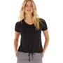 Brave Soul Womens Giselle V-Neck T-Shirt Black
