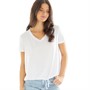Brave Soul Womens Giselle V-Neck T-Shirt White