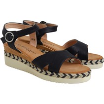 Brave Soul Womens Wedge Sandals Black