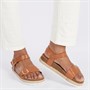 Brave Soul Womens Pantha Ankle Strap Platform Sandals Tan