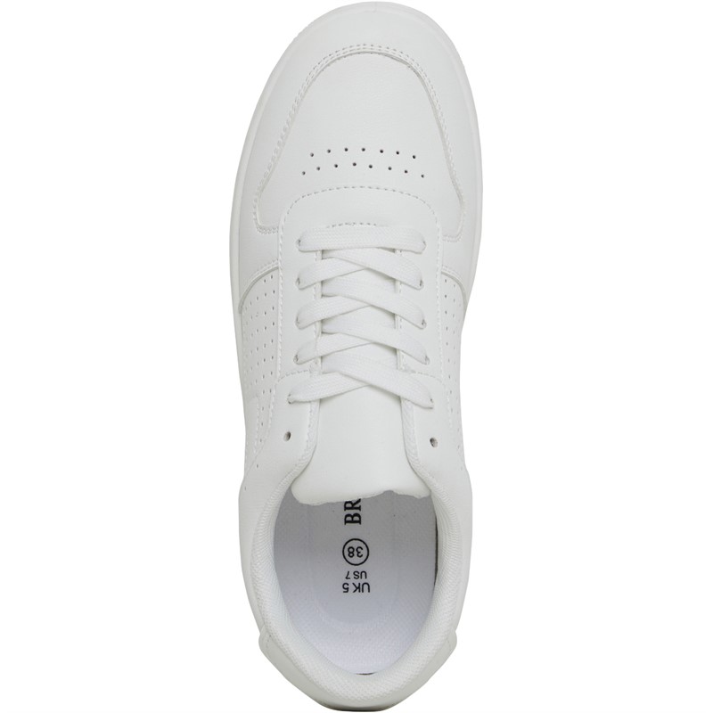 Brave Soul Womens Trainers White Mono