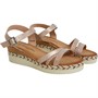 Brave Soul Womens Wedge Sandals Rose Gold Metallic