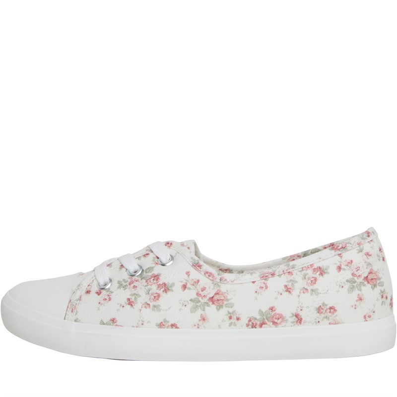 Brave Soul Womens Gemma Canvas Ballet Pumps Ditsy Floral