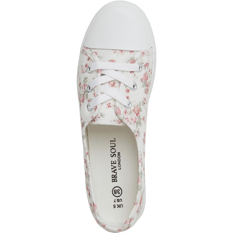 Brave Soul Womens Gemma Canvas Ballet Pumps Ditsy Floral