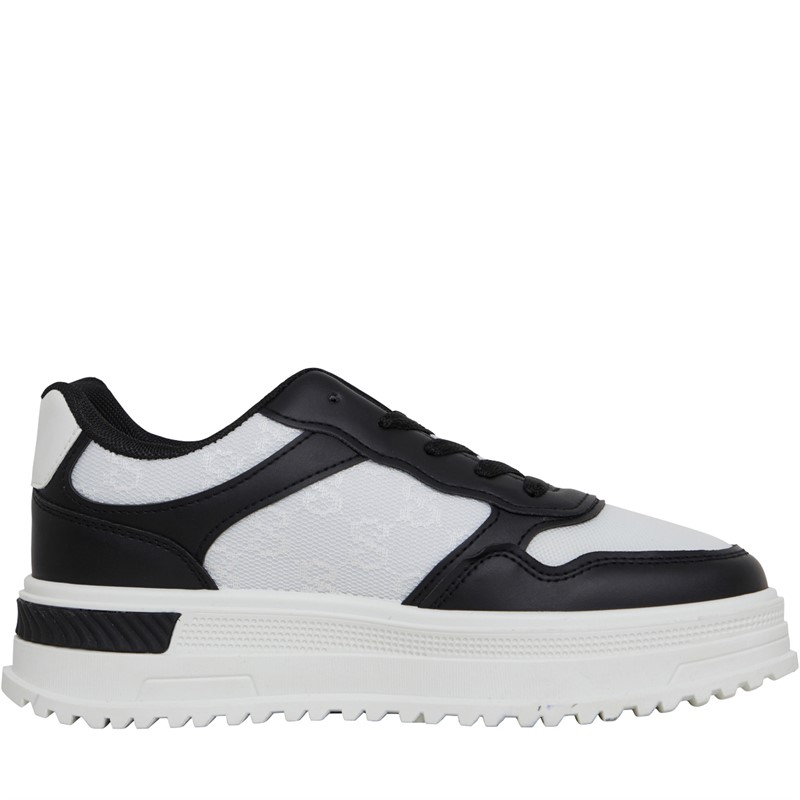 Brave Soul Womens Chunky Sole Trainers White/Black