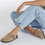 Brave Soul Womens Mule Footbed Sandals Desert Taupe