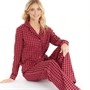 Brave Soul Womens Bravesoul Gemma Pyjama Set Wine/Black
