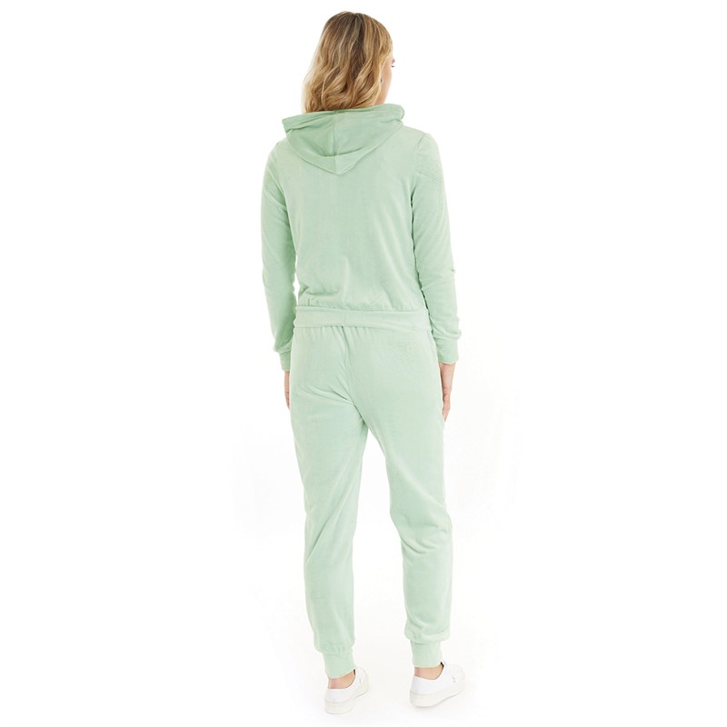 Brave Soul Womens Bravesoul Vivi Velour Loungewear Set Sage