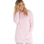 Brave Soul Womens Bravesoul Victory Oversized Velour Hoodie Baby Pink