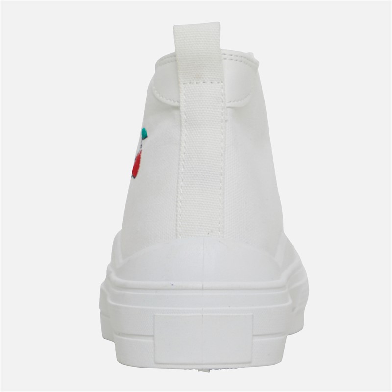 Brave Soul Womens Sassi Hi Top Trainers White