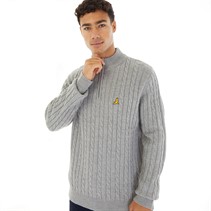 Brave Soul Mens Plato Jumper Silver Marl Grey