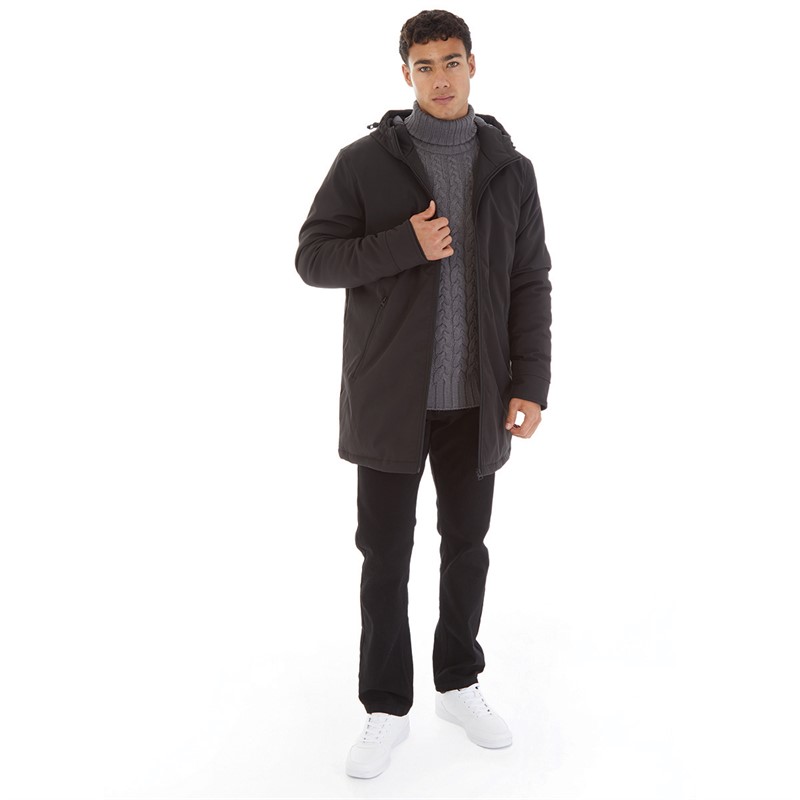 Brave Soul Mens Genius Parka Black