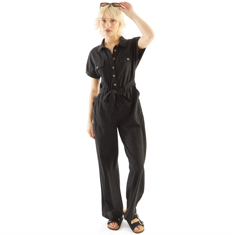 Brave Soul Womens Arlo Jumpsuit Black