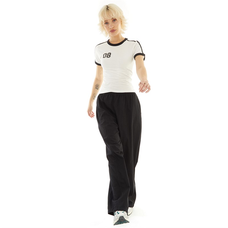 Brave Soul Womens Trudy T-Shirt Off White/Black