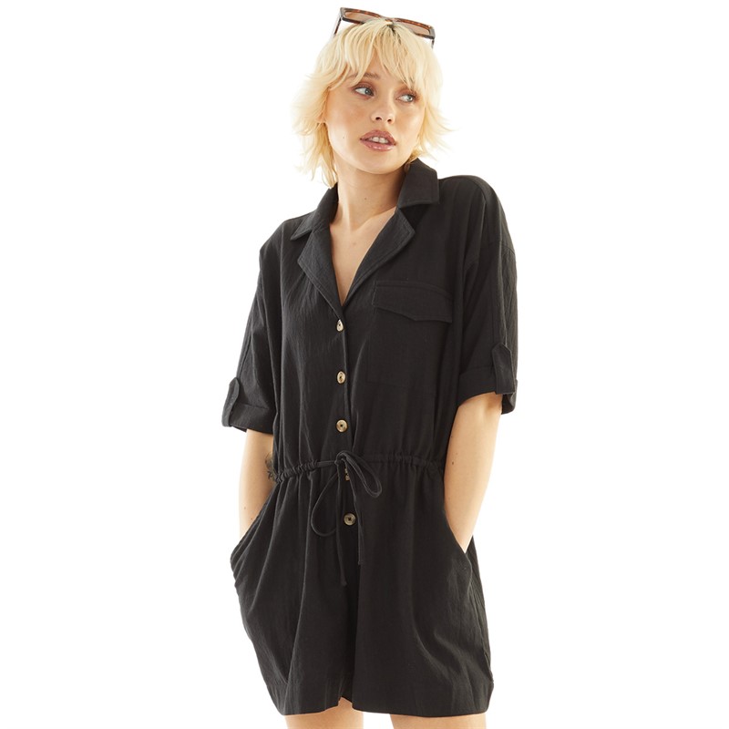 Brave Soul Womens Lennon Playsuit Black