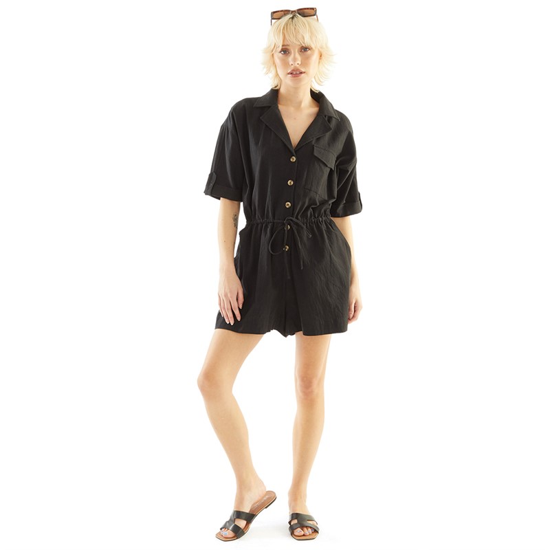 Brave Soul Womens Lennon Playsuit Black