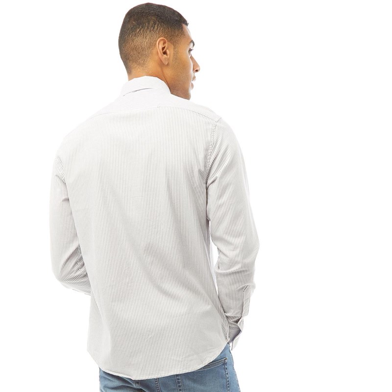 Brave Soul Herren Adir Hemd mit langem Arm Weiß