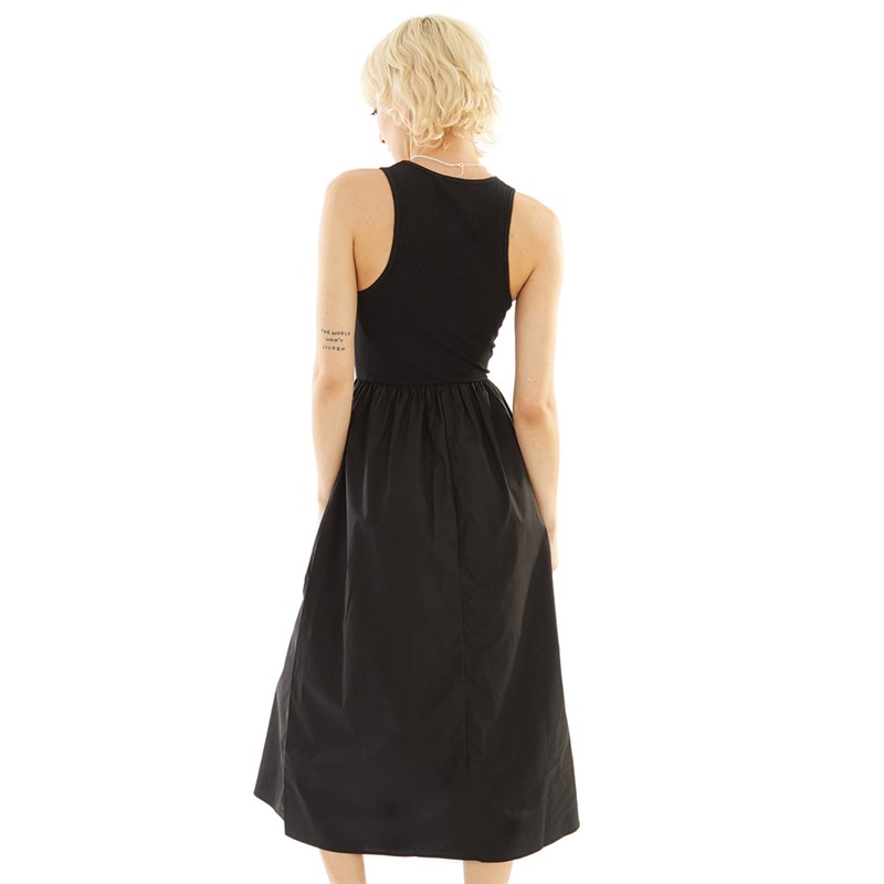 Brave Soul Womens Lyla Midi Dress Black