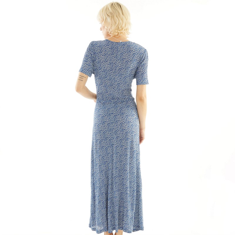 Brave Soul Womens Primrose Maxi Dress Navy/White