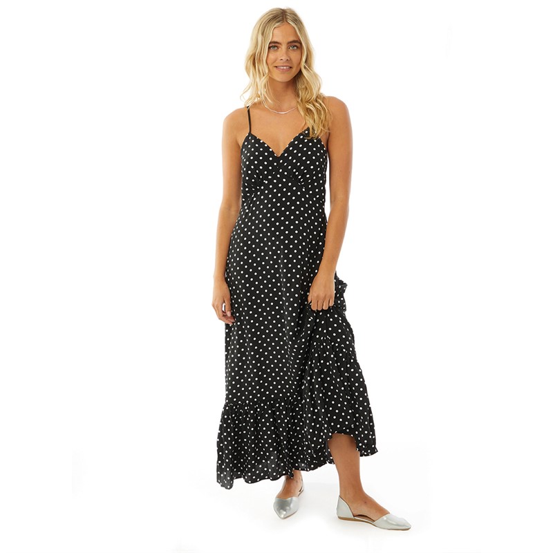 Brave Soul Womens Bates Midi Dress Black/White