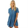 Brave Soul Womens Tallie Short Dress Mid Blue Chambray